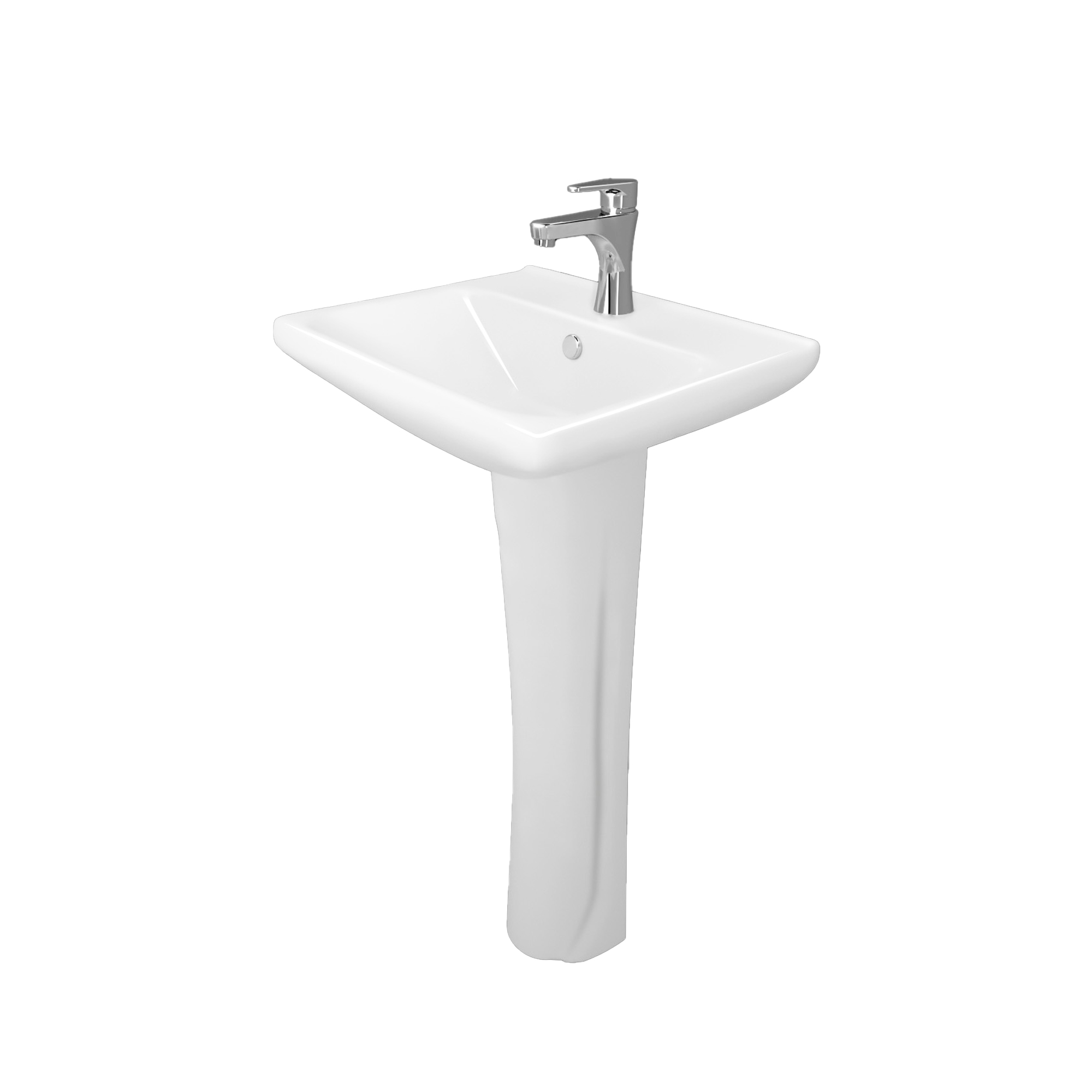 Monomando de lavabo Deco con Lavabo de pedestal Talas.