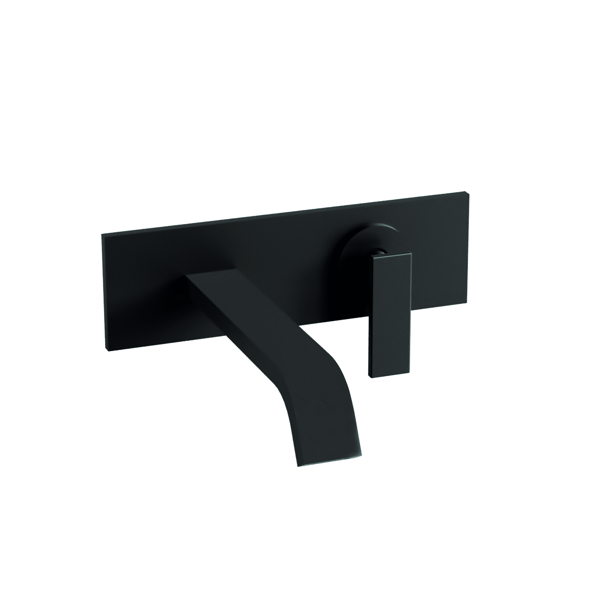 Monomando para lavabo a pared Vertika ebano. Incluye contra de push sin rebosadero 5 L Ecolvex