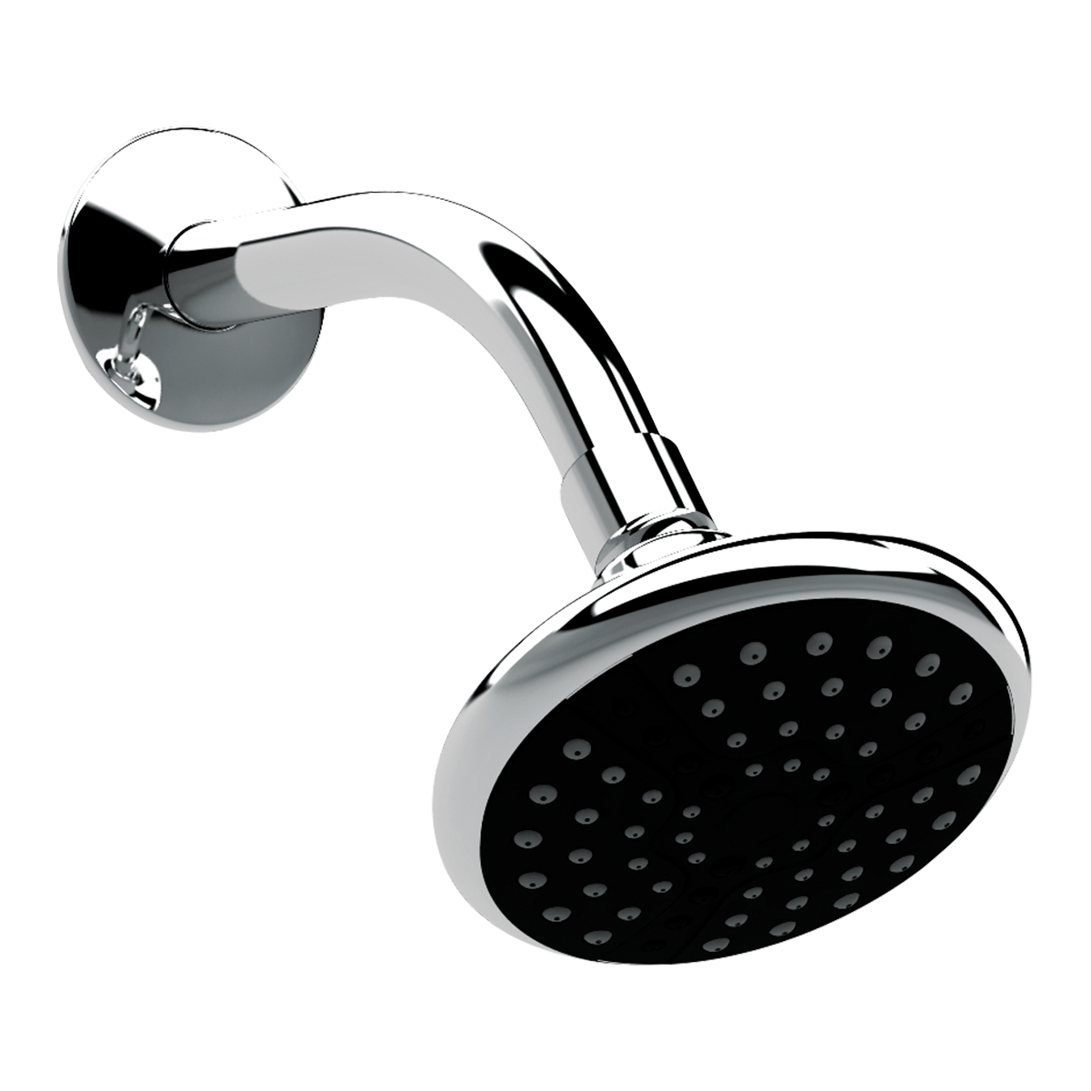 Regadera brazo y chapeton chorro fijo anticalcareo 5.7 L Ecolvex cr